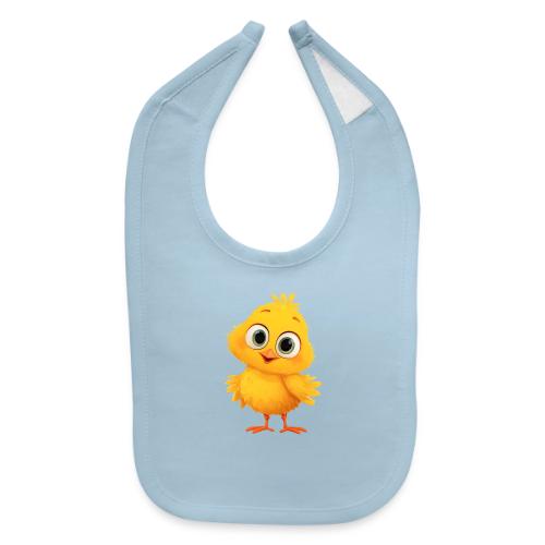 Sweet Yellow Cartoon Chick with Joyful Smile - Baby Bib