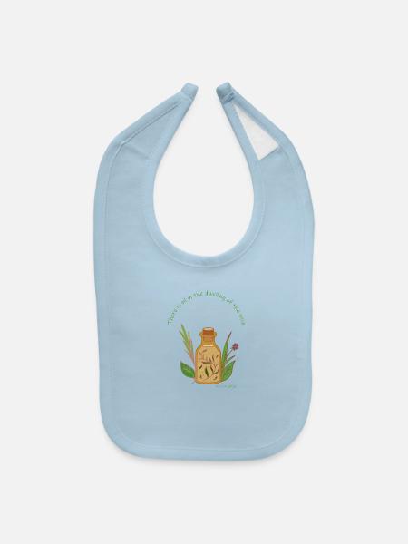 Aromatherapy There Is Oil - Baby Bib - light blue - Front