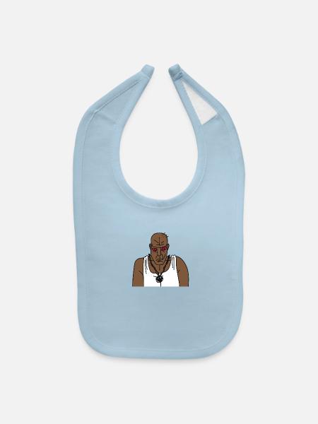 sad man - Baby Bib - light blue - Front