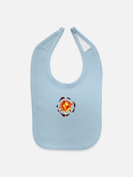 bomb graphics design - Baby Bib - light blue - Front