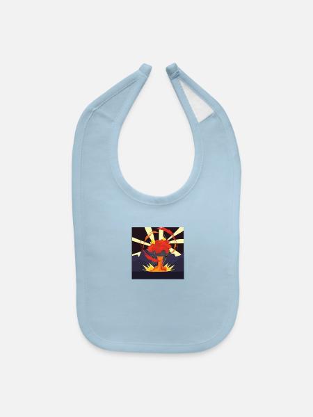 bomb graphics design - Baby Bib - light blue - Front