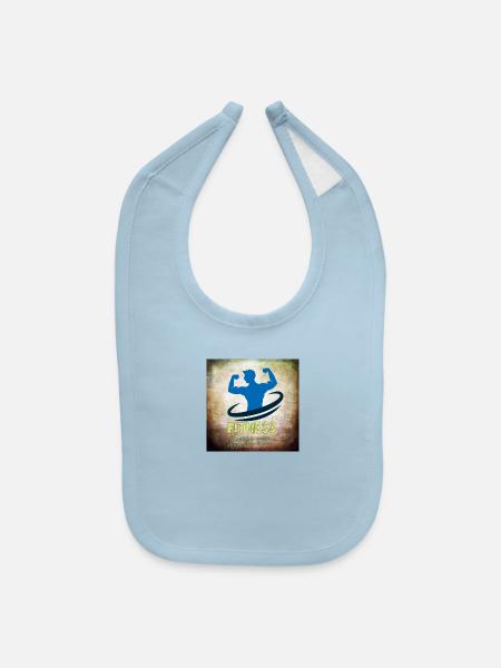 Health is Wealth - Baby Bib - light blue - Front