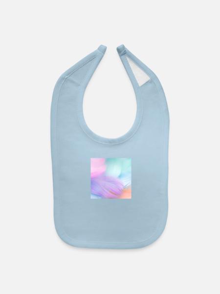 modern abstract - Baby Bib - light blue - Front