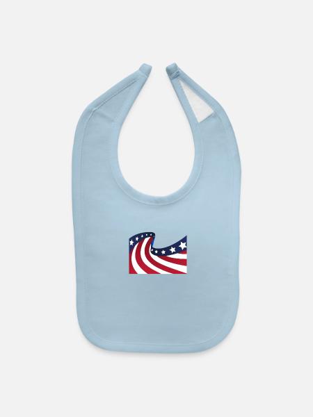 Modern Independence Day - Baby Bib - light blue - Front