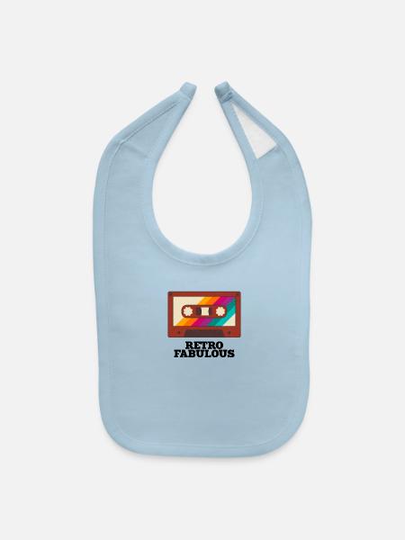 Retro - Baby Bib - light blue - Front