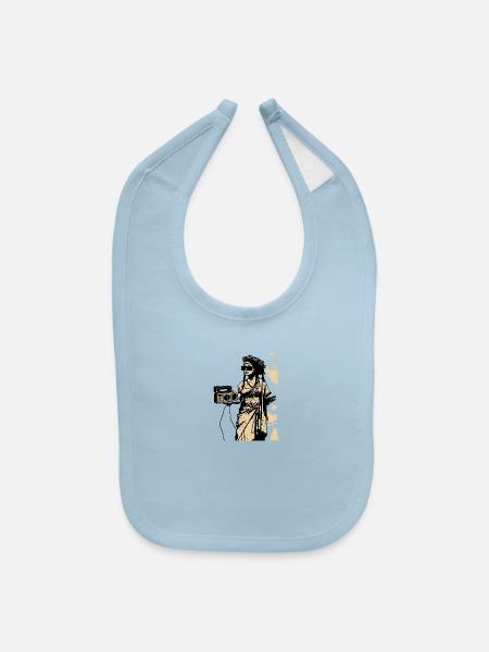 A modern goddess - Baby Bib - light blue - Front