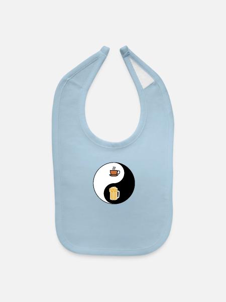 Coffee - Baby Bib - light blue - Front