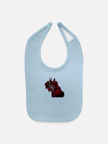 evil red - Baby Bib - light blue - Front