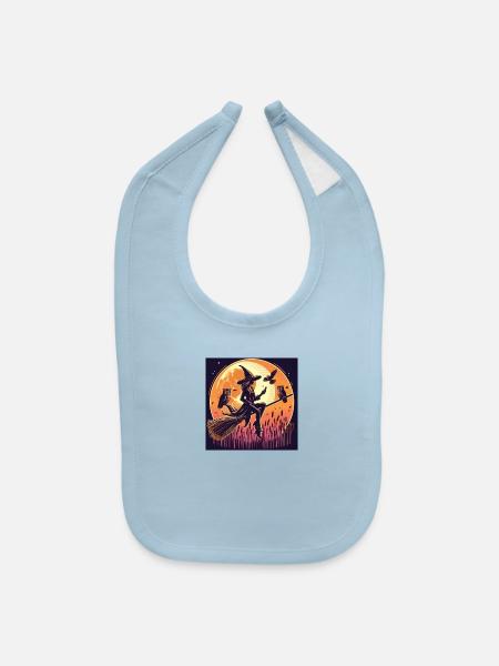Modern Witch - Baby Bib - light blue - Front