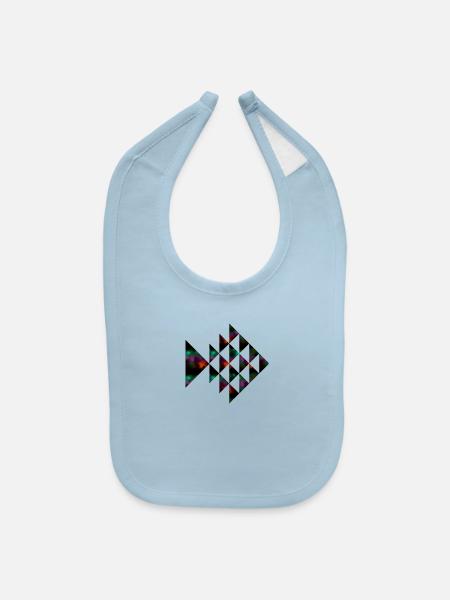 Simple triangles - Baby Bib - light blue - Front