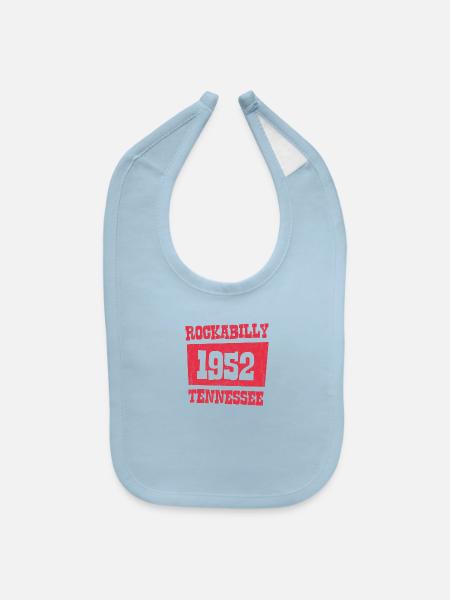 Rockabilly 1952 Vintage - Baby Bib - light blue - Front