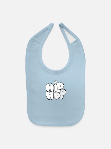 Hip Hop Musik Rap Geschenk - Baby Bib - light blue - Front