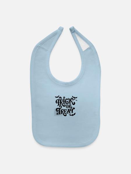 Trick or Treat - Baby Bib - light blue - Front