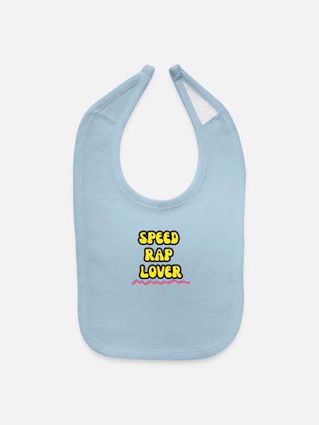 speed rap lover - Baby Bib - light blue - Front