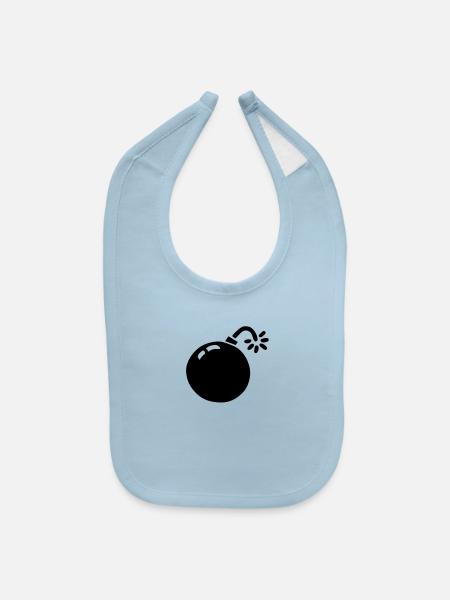 bomb / bombe - Baby Bib - light blue - Front