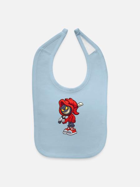Evil character - Baby Bib - light blue - Front