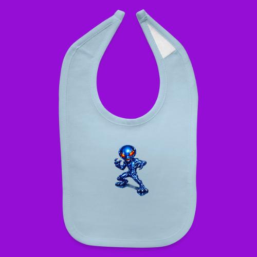 Angry Blue Alien - Baby Bib