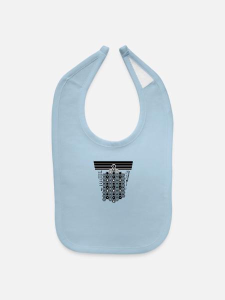 Cyber modern - Baby Bib - light blue - Front