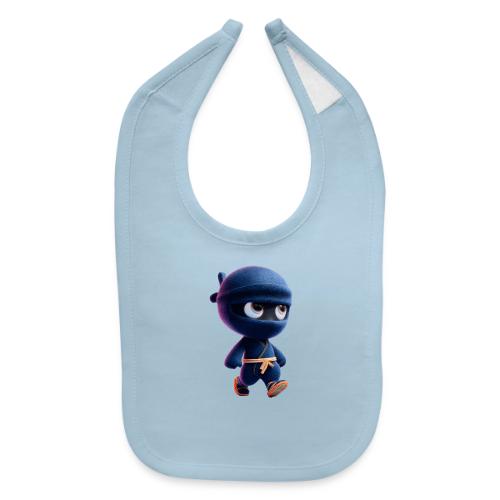 Playful Cartoon Baby Ninja Walking Happily - Baby Bib