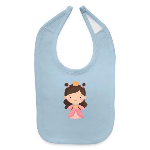 Cute Cartoon Little Princess Standing and Smiling - Baby Bib