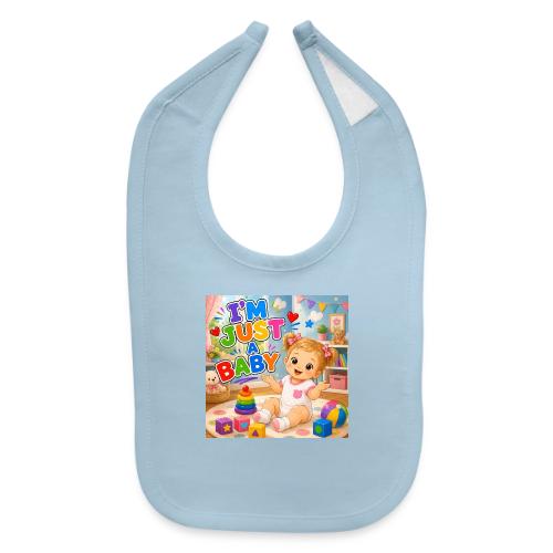 I'm Just A Baby -Girl-W - Baby Bib