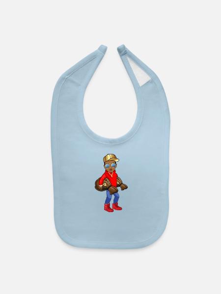 rich boy - Baby Bib - light blue - Front