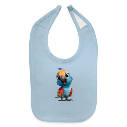 Colorful Cartoon Baby Parrot Design - Baby Bib