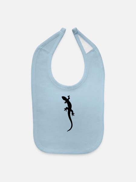 lizard - Baby Bib - light blue - Front