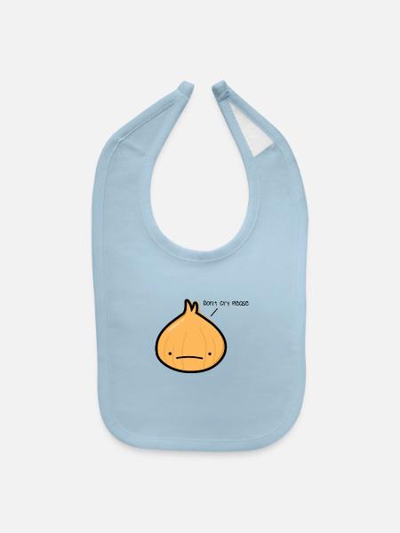 Sad Onion - Baby Bib - light blue - Front