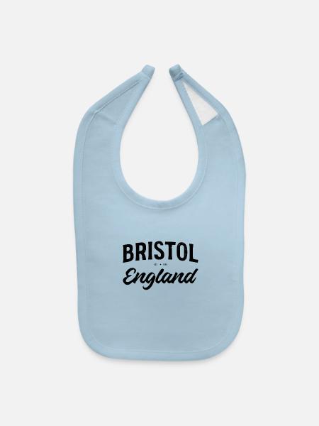 Bristol Uk - Baby Bib - light blue - Front