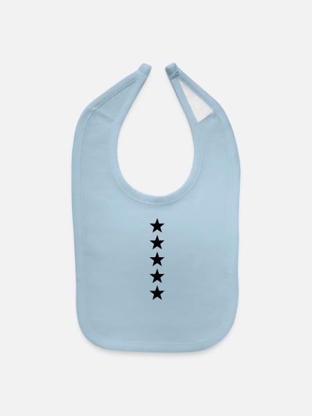 chef stars - Baby Bib - light blue - Front