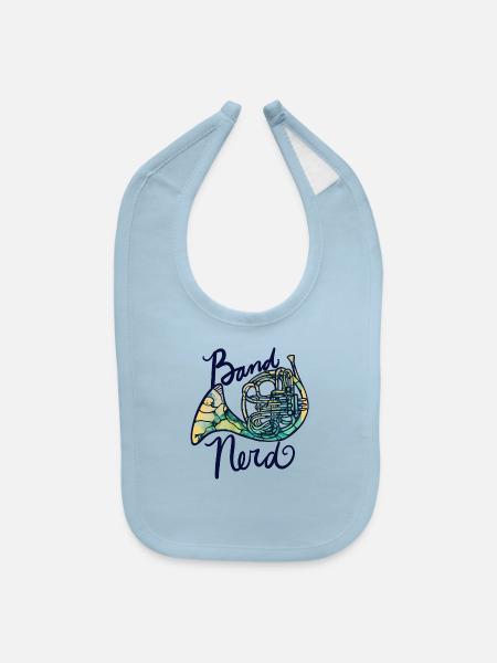 Band Nerd - Baby Bib - light blue - Front