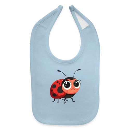 Cute Cartoon Ladybug Full of Joy - Baby Bib