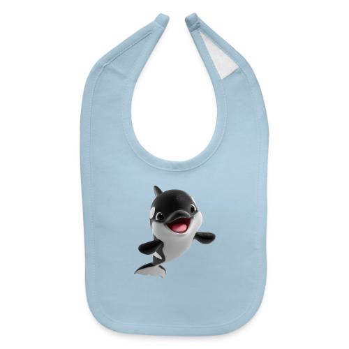 Smiling Cartoon Baby Orca - Baby Bib