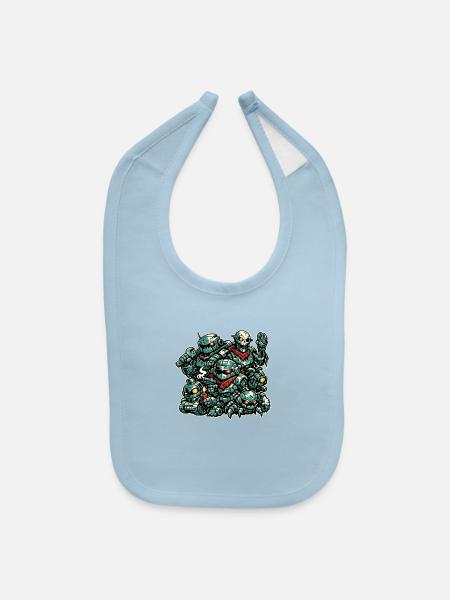 Mech Squad - Baby Bib - light blue
