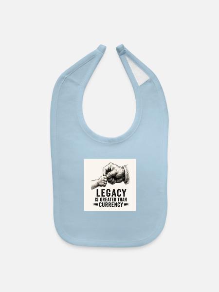Legacy Over Currency - Baby Bib - light blue - Front