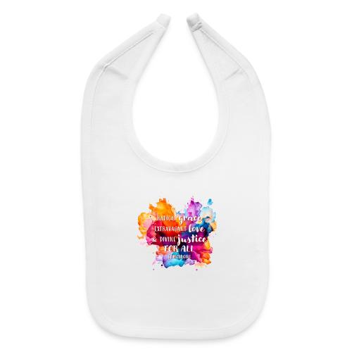Grace Love Justice Color Splash - Baby Bib