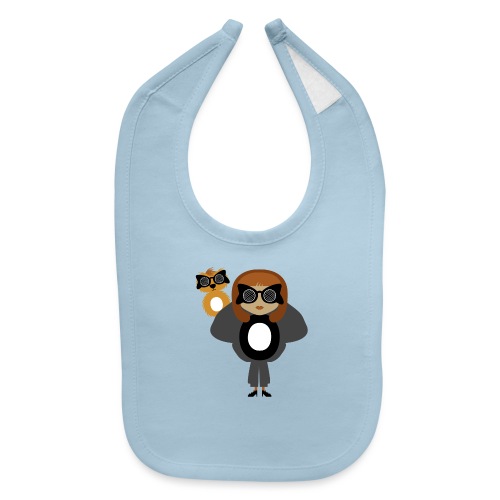 Alphabet letter O - Fashion Girl and Creature - Baby Bib