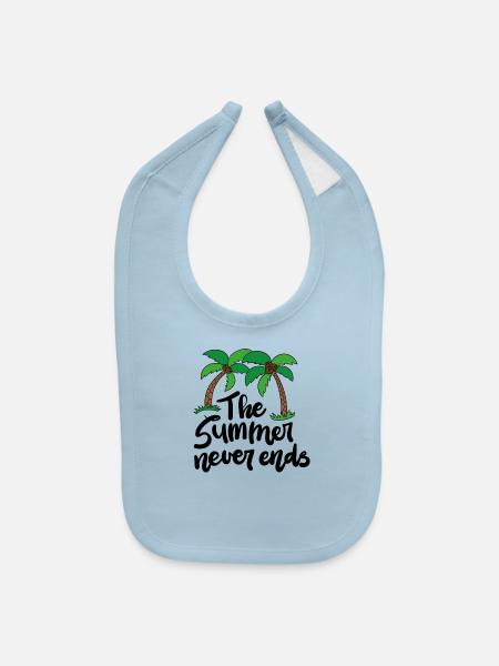 The Summer Never End - Baby Bib - light blue - Front