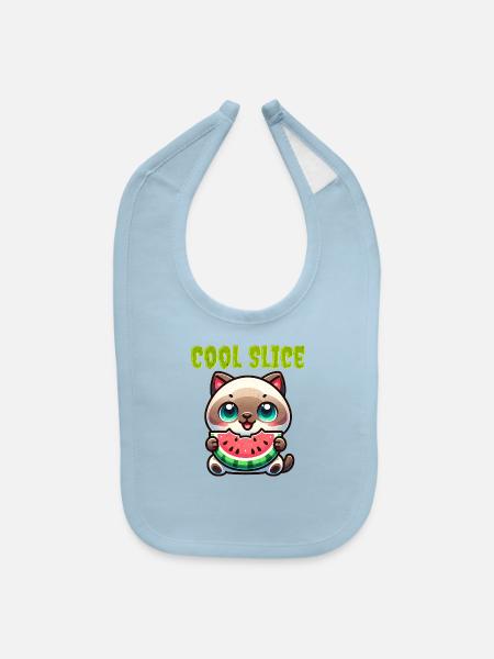 Cool Slice - Baby Bib - light blue - Front