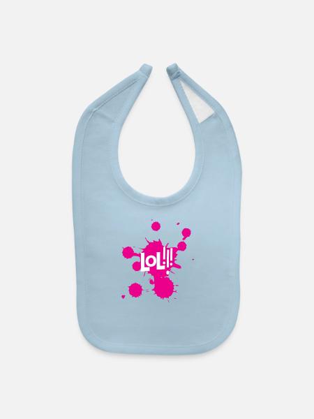 lol - Baby Bib - light blue - Front