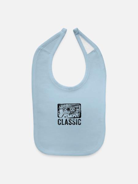 Retro - Baby Bib - light blue - Front