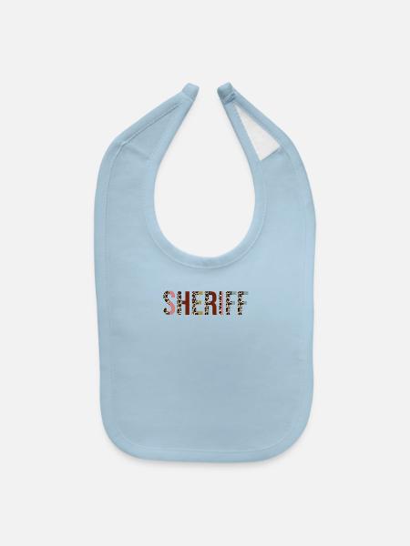Sheriff - Baby Bib - light blue - Front