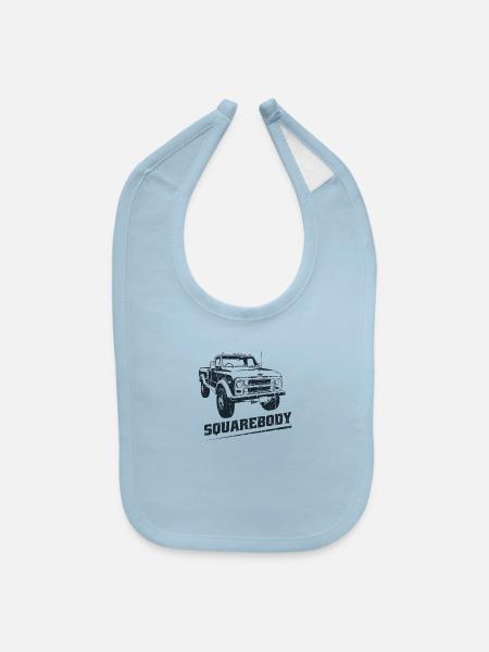 Squarebody - offroad vehicles - Baby Bib - light blue - Front