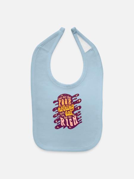 Eat The Rich - Baby Bib - light blue - Front