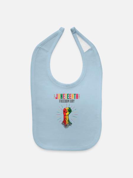Juneteenth Freedom Day - Bavette pour bébé - bleu pâle - Devant