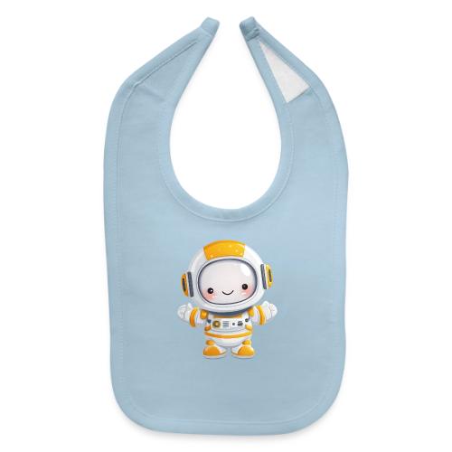 Cute Cartoon Baby Astronaut in White and Yellow - Baby Bib