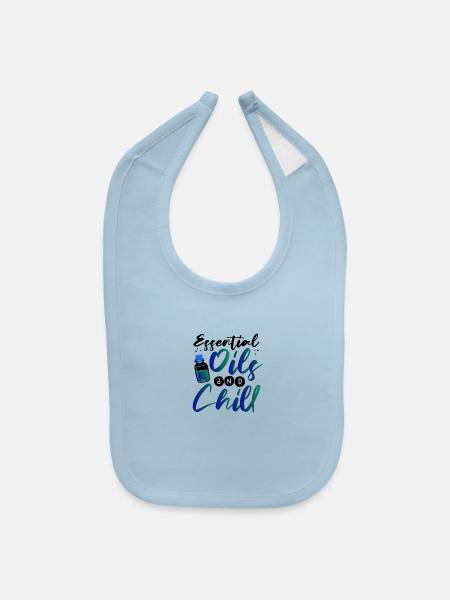 Essential Oils and Chill Essential Oil - Baby Bib - light blue - Front