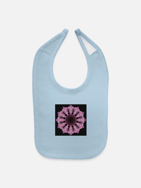 Oil painting - Baby Bib - light blue - Front