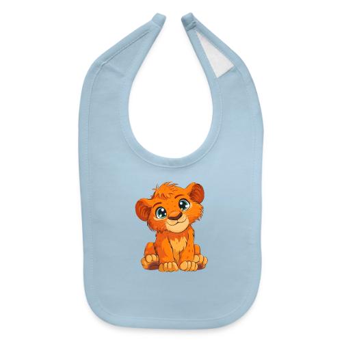 Sweet Cartoon Lion Cub with Big Innocent Eyes - Baby Bib